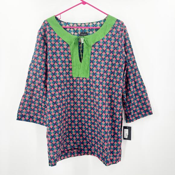 KATE SPADE Tunic Coverup Size Extra Small Pink Cloud Beach Swim Travel Vaca NWT - Picture 1 of 12